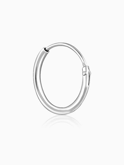 Silver Red Cherry Kids Hoop Earrings (4-12 yrs)