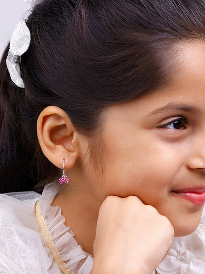 Silver Clover Kids Hoop Earrings (4-12 yrs)