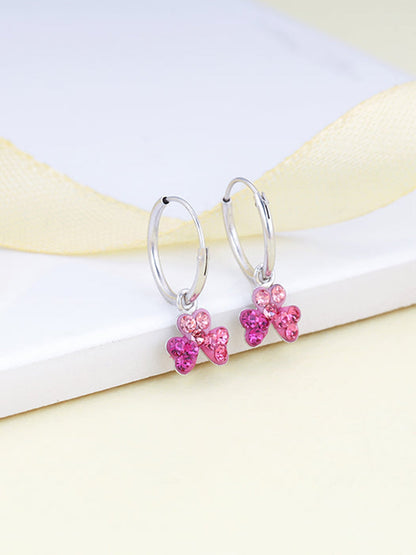 Silver Clover Kids Hoop Earrings (4-12 yrs)