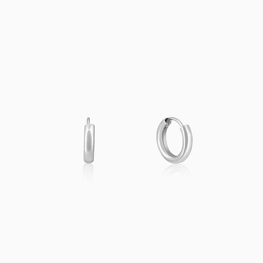 Silver Classic Hoop Earrings- 15mm