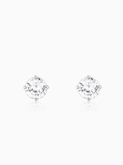 Zircon Stoned Silver Studs