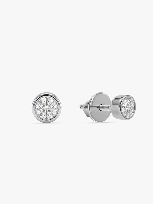 Zircon Stoned Silver Studs