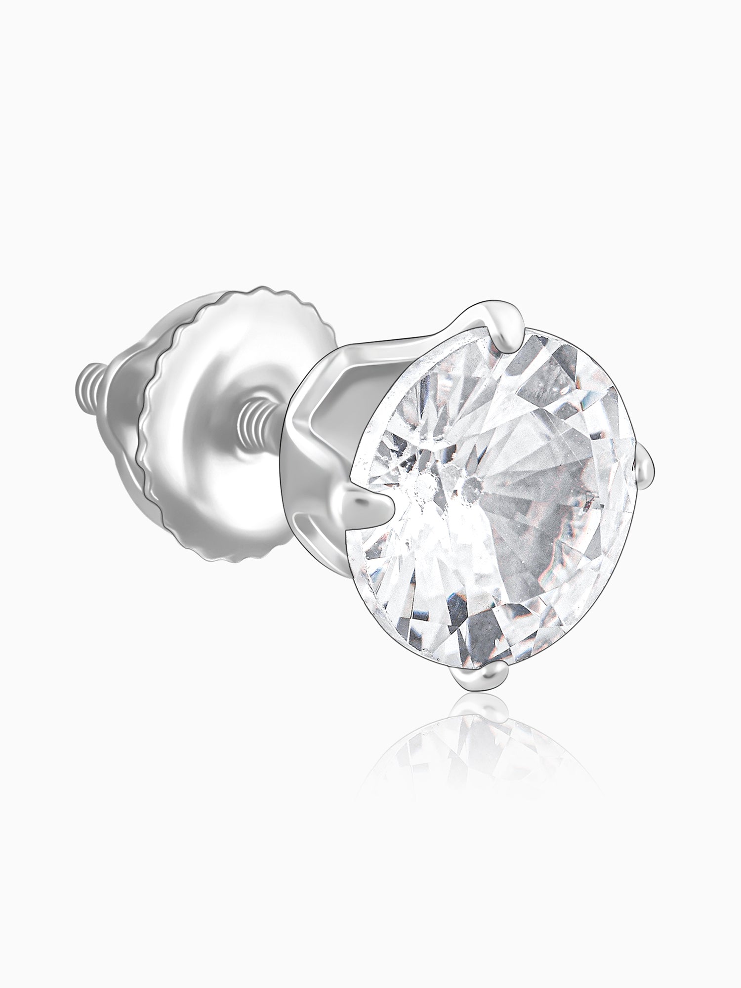 Zircon Stoned Silver Studs