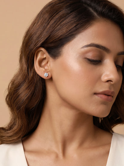 Zircon Stoned Silver Studs