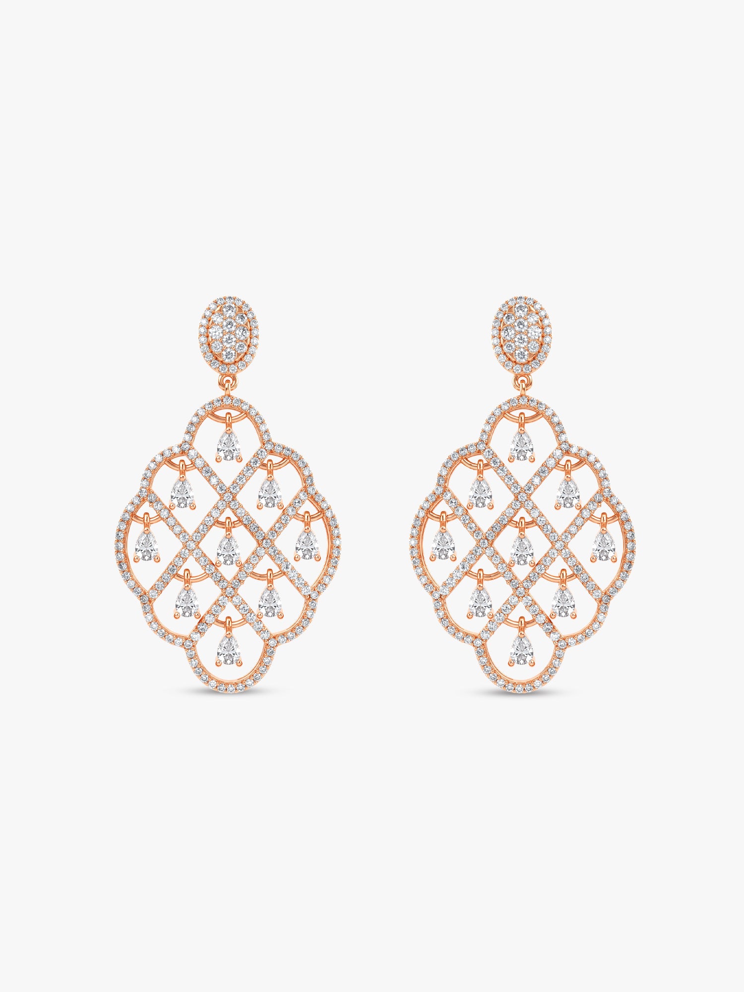 Rose Gold Bask In The Beauty Earrings