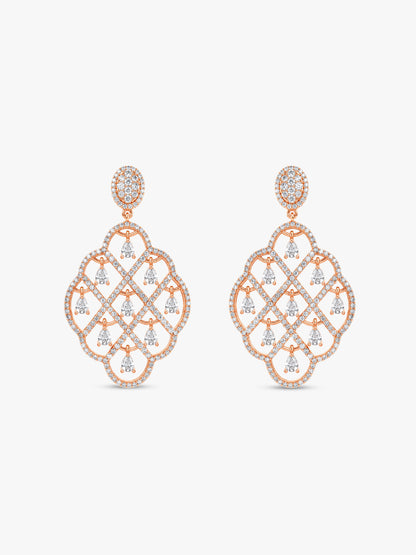 Rose Gold Bask In The Beauty Earrings