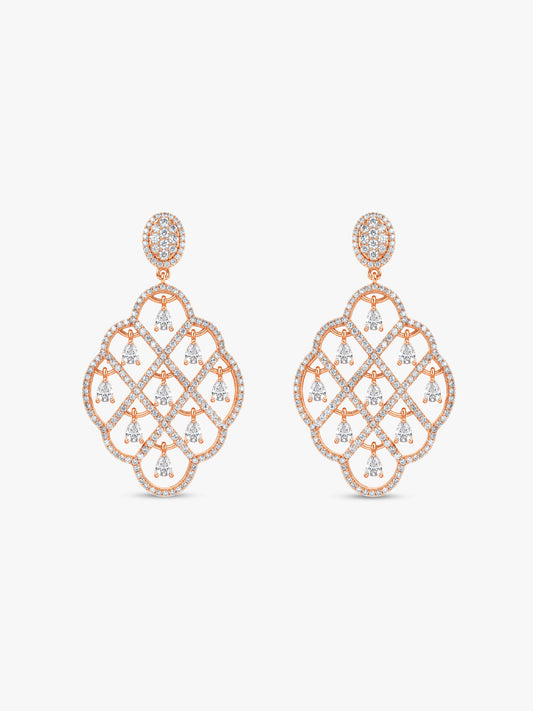 Rose Gold Bask In The Beauty Earrings