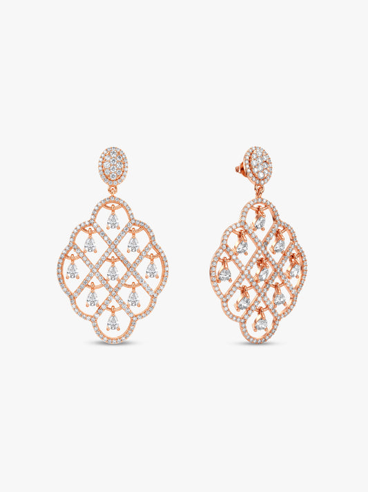 Rose Gold Bask In The Beauty Earrings