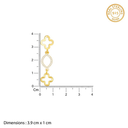 Golden Precious Floral Earrings