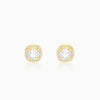 Golden Classy Solitaire Earrings