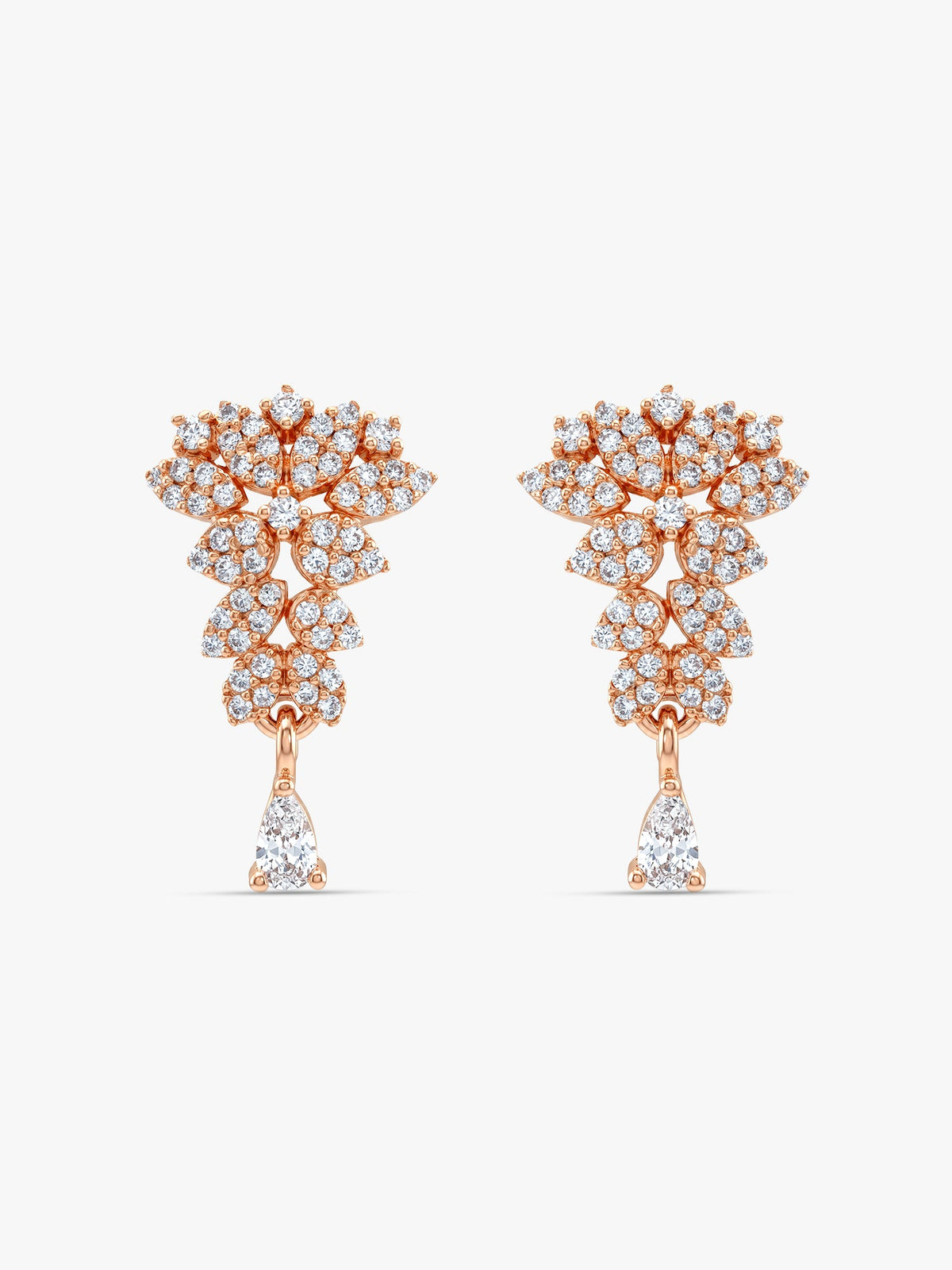 Rose Gold Party Wear Earrings
