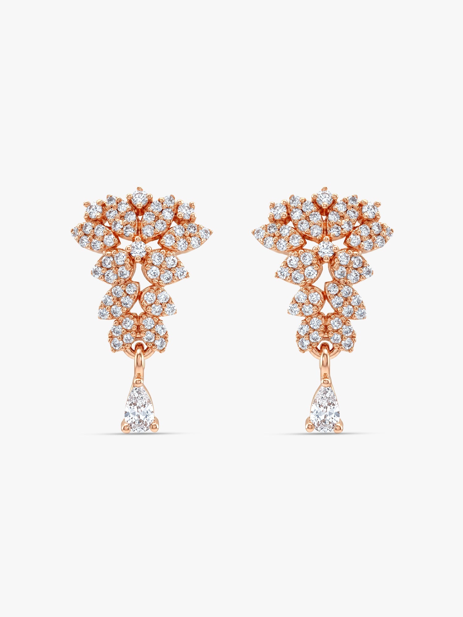 Rose Gold Party Wear Earrings