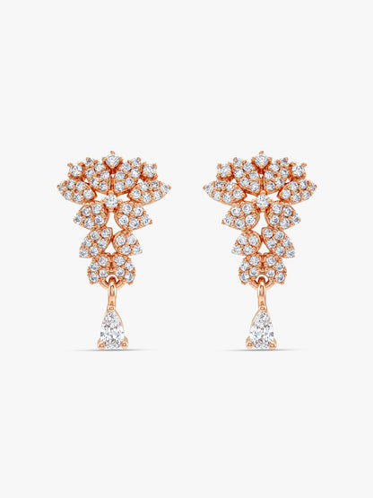 Rose Gold Party Wear Earrings