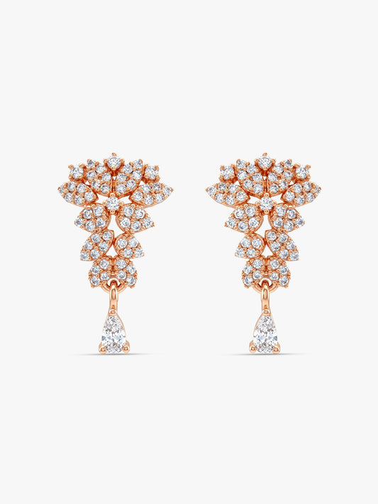 Rose Gold Party Wear Earrings