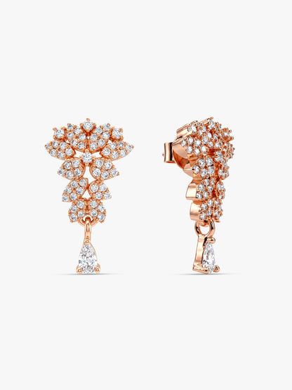 Rose Gold Party Wear Earrings