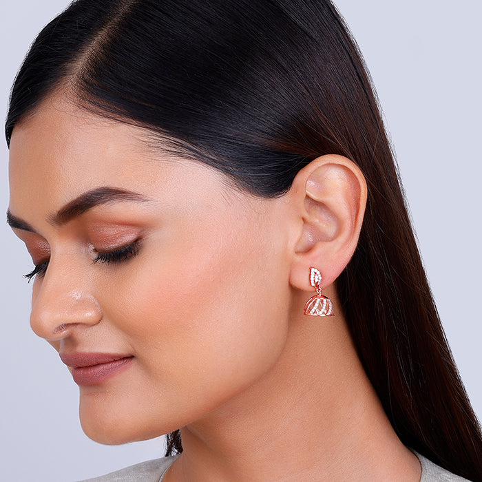 Rose Gold Shamli Jhumki Earrings