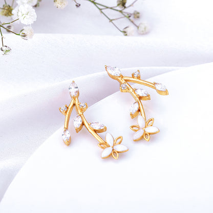 Golden Trillium Treasures Earrings