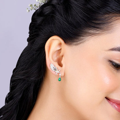 Bhumi Silver Opulent Trillium Earrings