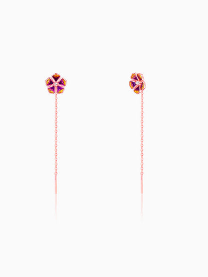 Rose Gold Bell Mallow Earrings