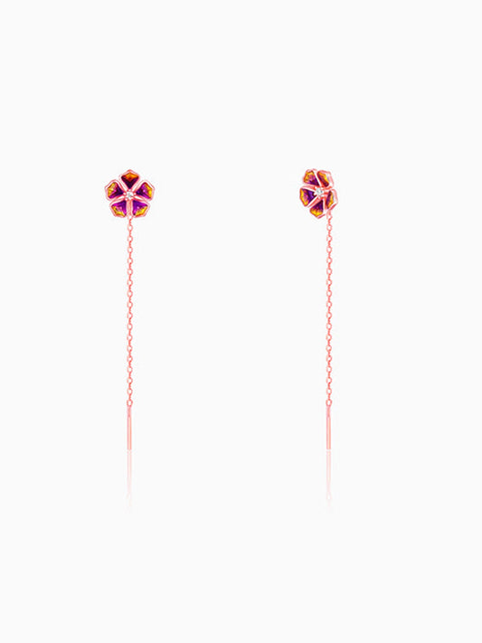 Rose Gold Bell Mallow Earrings