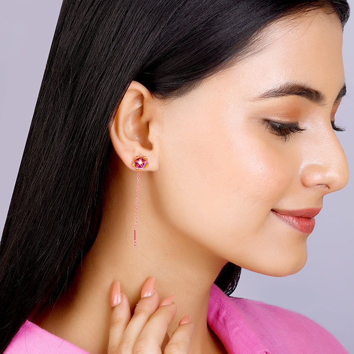 Bhumi Rose Gold Bell Mallow Earrings