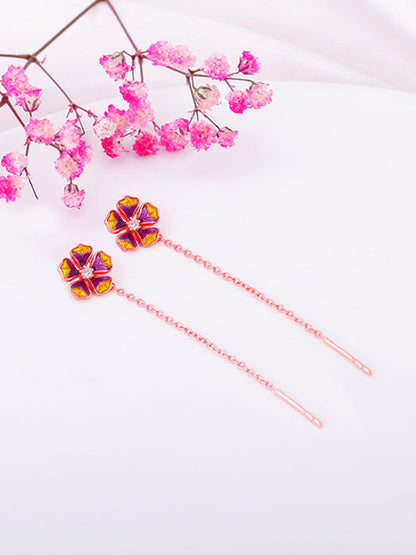 Rose Gold Bell Mallow Earrings