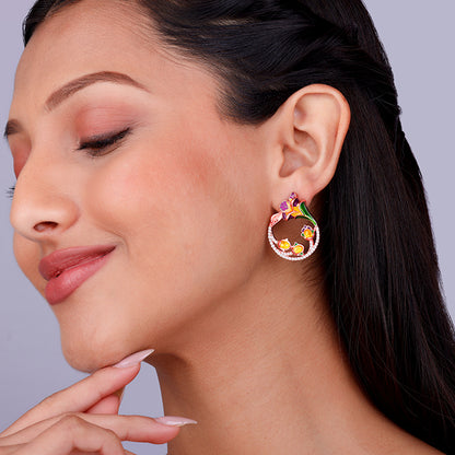 Bhumi Rose Gold Graces Bell Mallow Earrings
