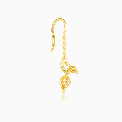 Bhumi Golden Brahma Kamal Dangler Earrings
