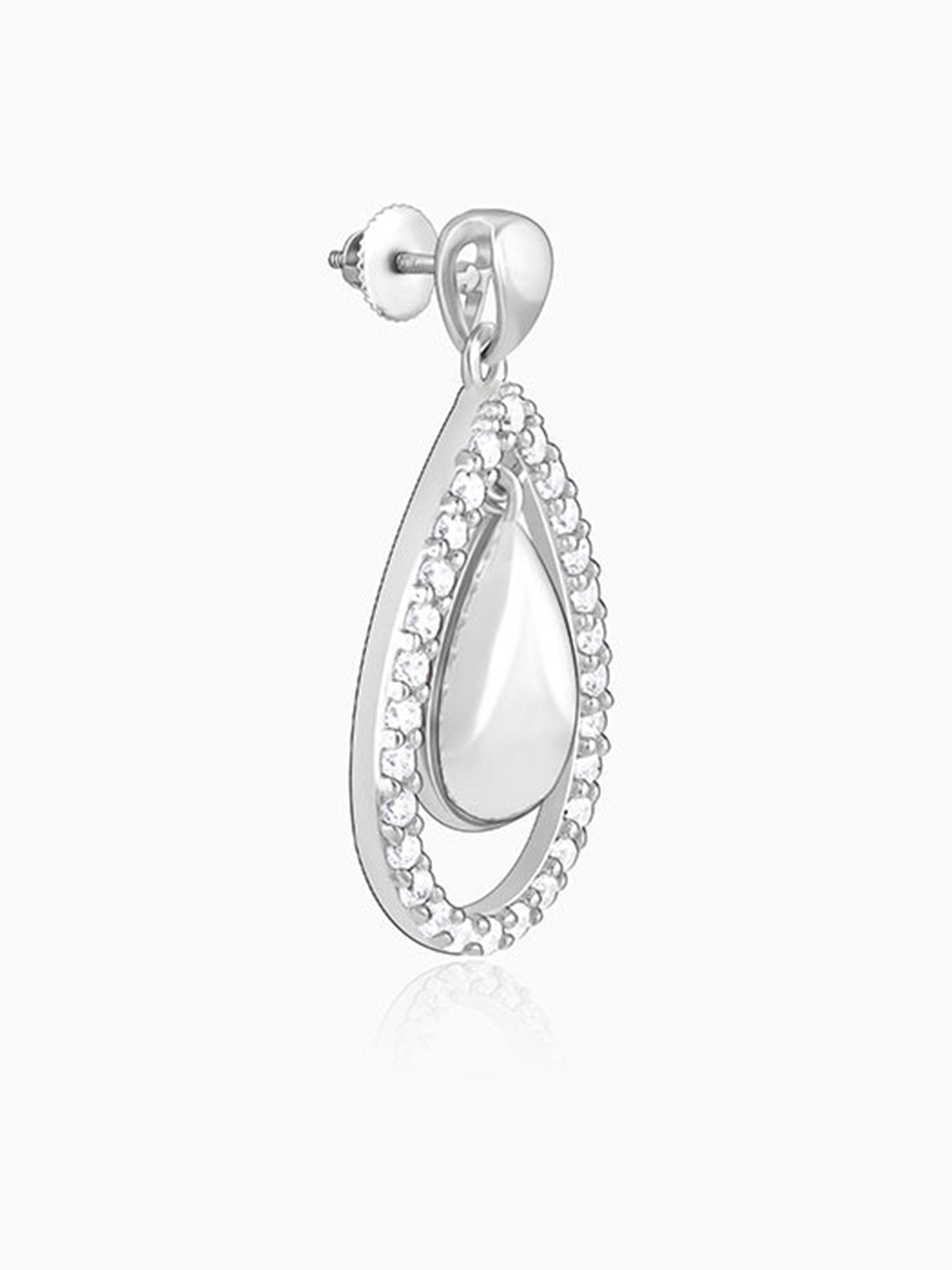 Silver Dual Teardrop Earrings