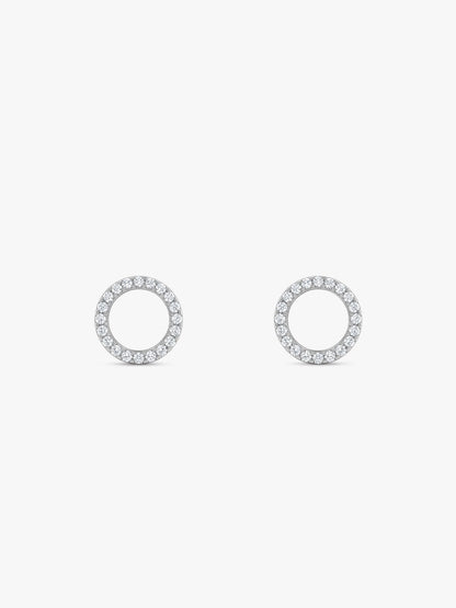 Silver Circle of Joy Earrings