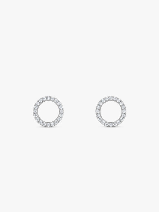 Silver Circle of Joy Earrings