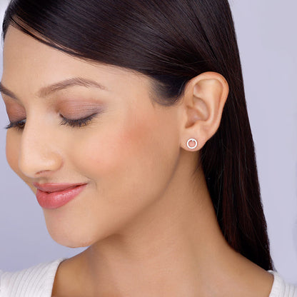 Silver Circle of Joy Earrings