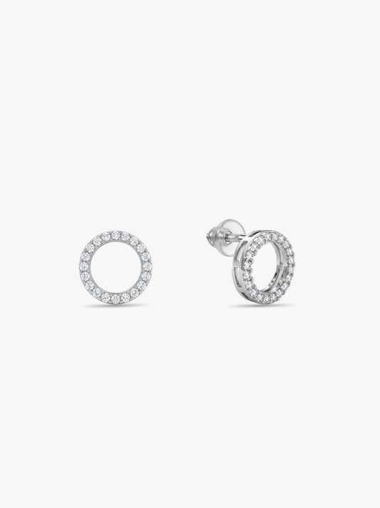 Silver Circle of Joy Earrings