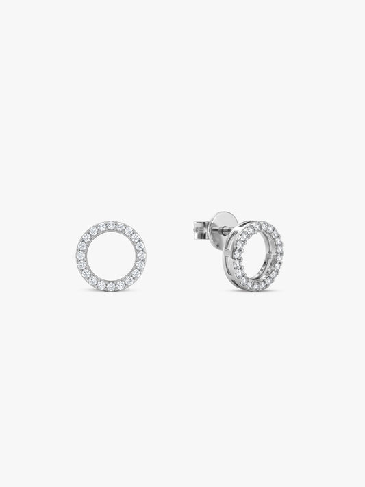 Silver Circle of Joy Earrings