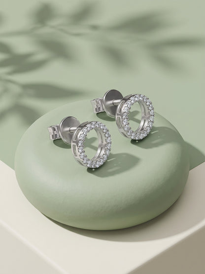 Silver Circle of Joy Earrings