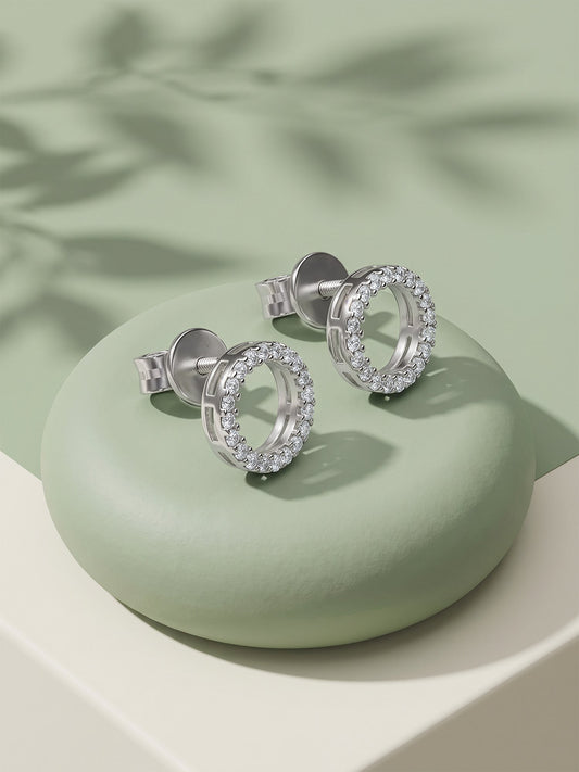 Silver Circle of Joy Earrings