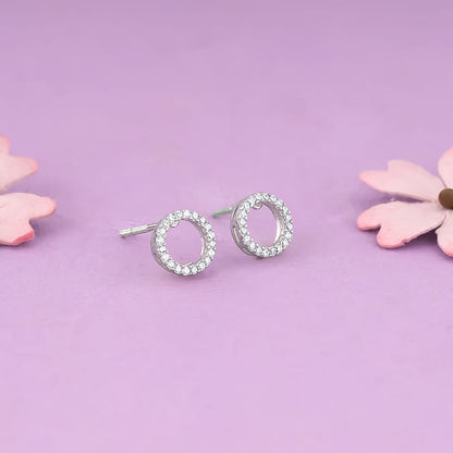 Silver Circle of Joy Earrings
