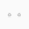 Silver Sparkly Triangle Earrings