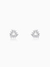 Silver Sparkly Triangle Earrings