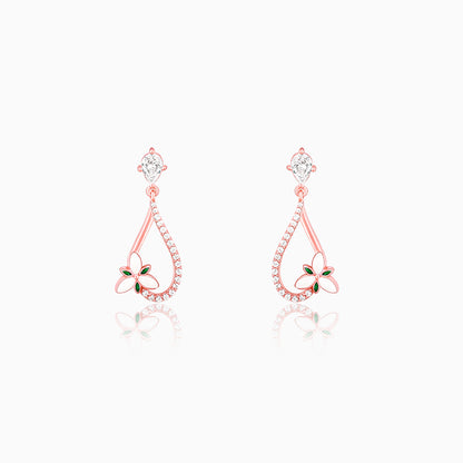 Rose Gold Terrific Trillium Earrings