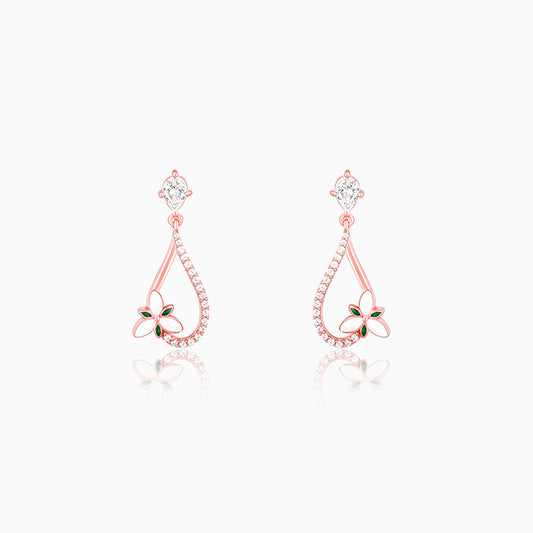 Rose Gold Terrific Trillium Earrings