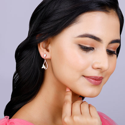 Rose Gold Terrific Trillium Earrings
