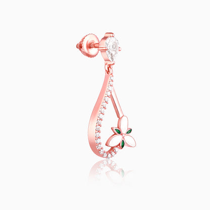 Rose Gold Terrific Trillium Earrings