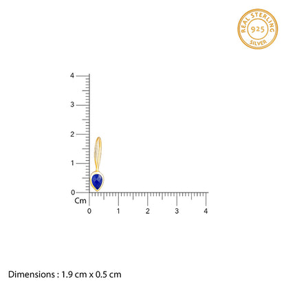 Golden Indigo Teardrop Earrings