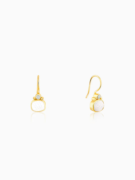 Golden Chalcedony Charm Danglers