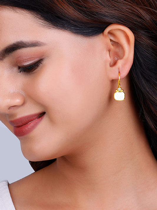 Golden Chalcedony Charm Danglers