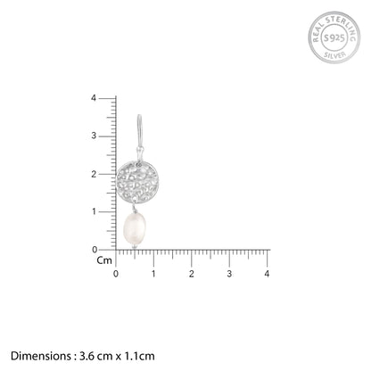 Silver Hammered Earrings