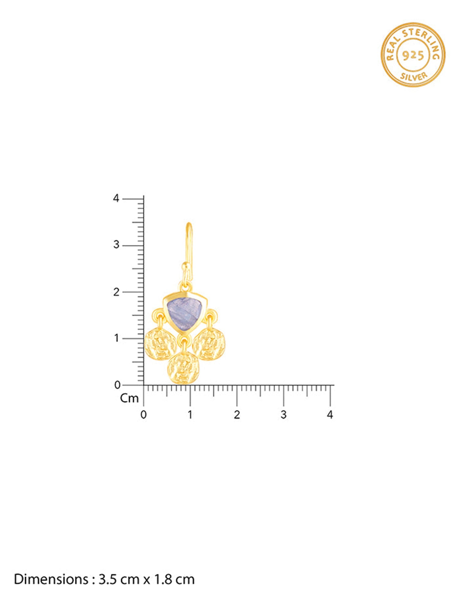 Golden Chalcedony Dangler Earrings