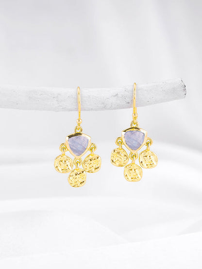 Golden Chalcedony Dangler Earrings