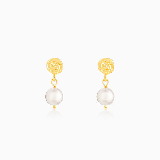 Golden Pearl Elegance Earrings